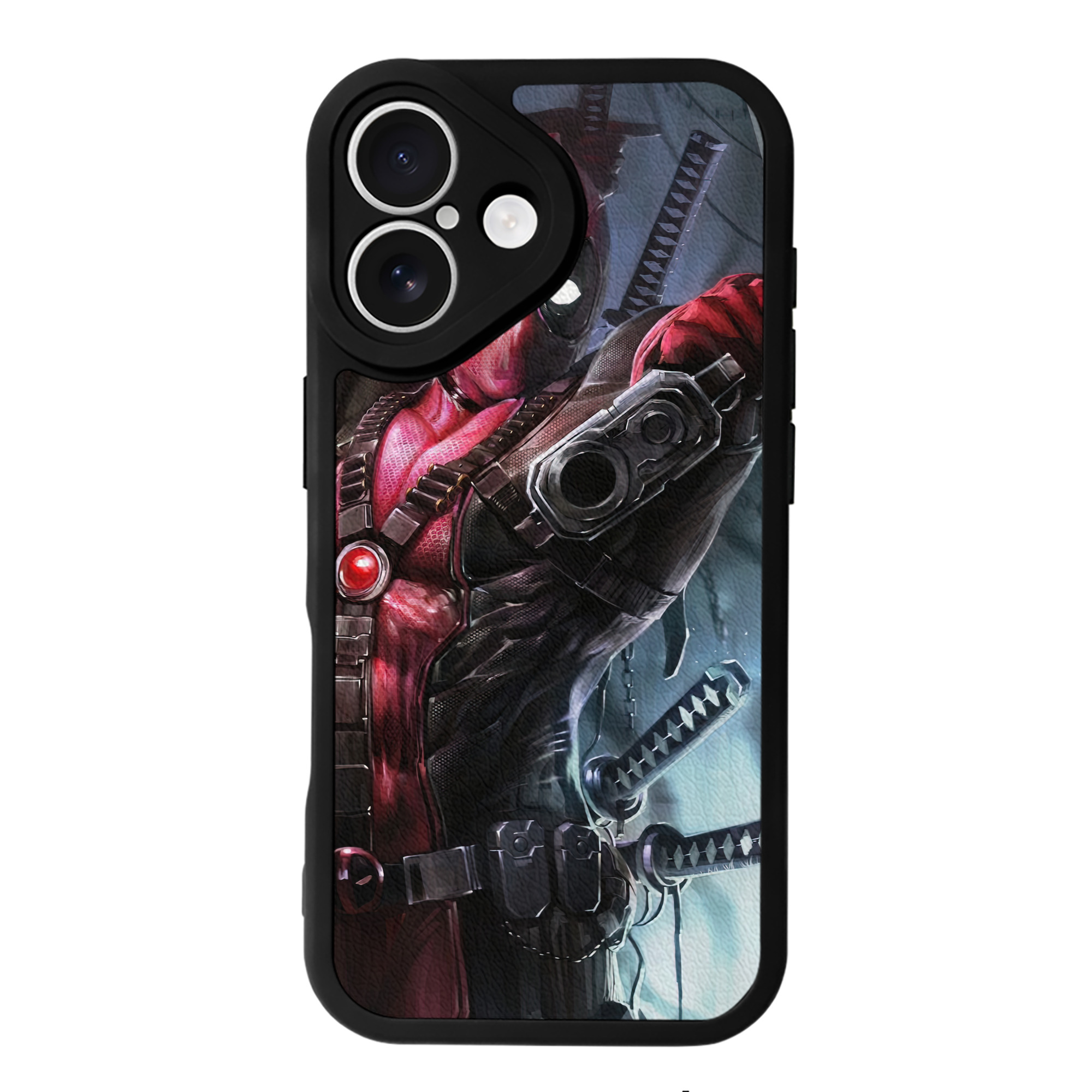 （画像用） Deadpool デッドプール 【iPhone 16シリーズ対応】シリコンスマホケース（レザー調） 材質：シリコン